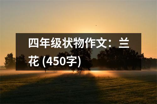 四年級狀物作文：蘭花 (450字)