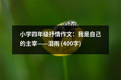 小學(xué)四年級抒情作文：我是自己的主宰——淚雨 (400字)