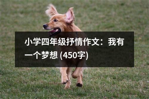 小學四年級抒情作文：我有一個夢想 (450字)