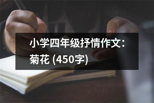 小學(xué)四年級(jí)抒情作文：菊花 (450字)