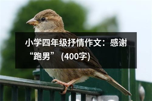 小學(xué)四年級抒情作文：感謝“跑男” (400字)