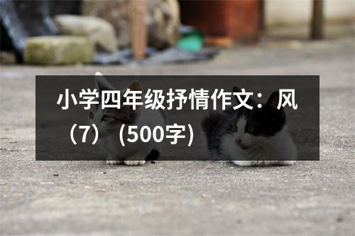 小學四年級抒情作文：風（7） (500字)