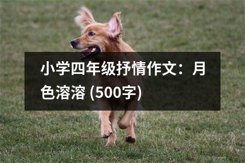 小學四年級抒情作文：月色溶溶 (500字)