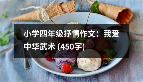 小學四年級抒情作文：我愛中華武術(shù) (450字)