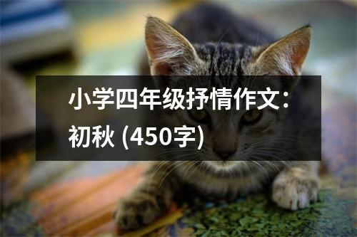 小學(xué)四年級抒情作文：初秋 (450字)