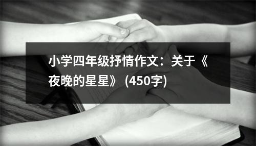 小學四年級抒情作文：關于《夜晚的星星》 (450字)