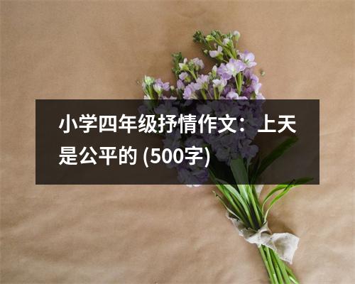 小學(xué)四年級(jí)抒情作文：上天是公平的 (500字)