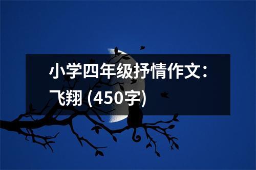 小學(xué)四年級抒情作文：飛翔 (450字)