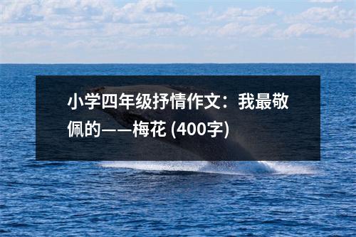 小學(xué)四年級抒情作文：我最敬佩的——梅花 (400字)