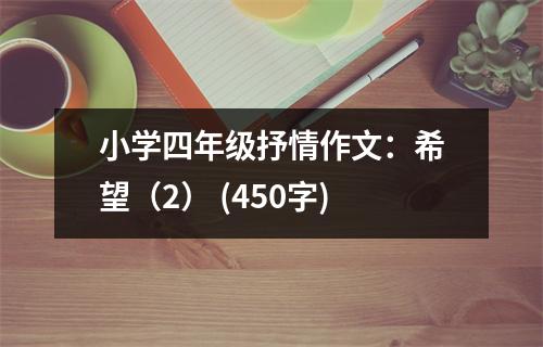 小學(xué)四年級抒情作文：希望（2） (450字)
