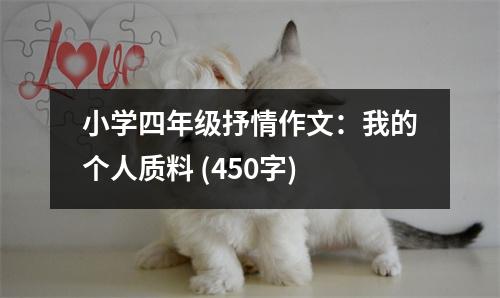 小學四年級抒情作文：我的個人質(zhì)料 (450字)