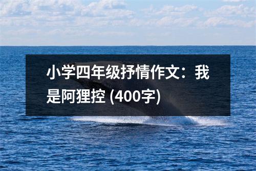 小學(xué)四年級抒情作文：我是阿貍控 (400字)
