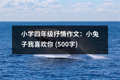 小學(xué)四年級(jí)抒情作文：小兔子我喜歡你 (500字)