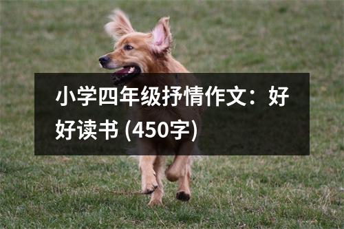 小學四年級抒情作文：好好讀書 (450字)
