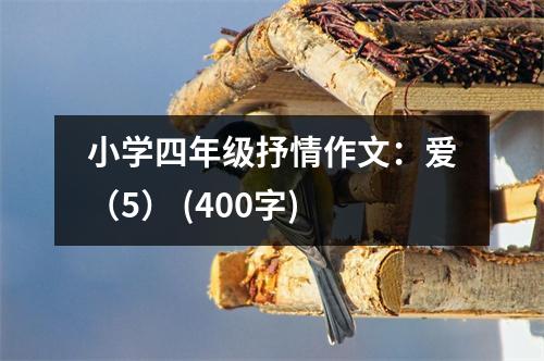 小學(xué)四年級抒情作文：愛（5） (400字)
