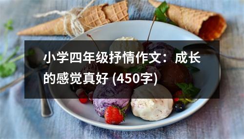 小學(xué)四年級抒情作文：成長的感覺真好 (450字)