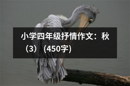 小學(xué)四年級抒情作文：秋（3） (450字)