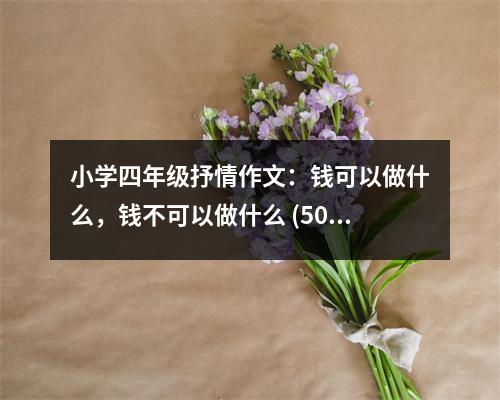 小學(xué)四年級抒情作文：錢可以做什么，錢不可以做什么 (500字)
