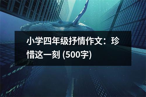 小學(xué)四年級(jí)抒情作文：珍惜這一刻 (500字)