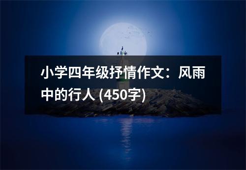 小學(xué)四年級抒情作文：風(fēng)雨中的行人 (450字)