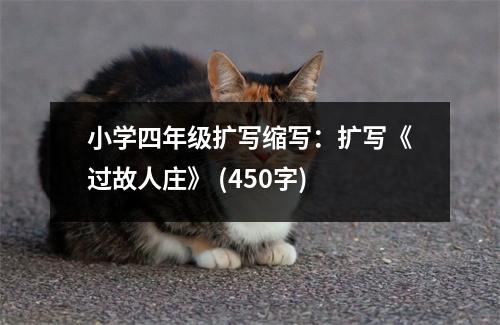 小學四年級擴寫縮寫：擴寫《過故人莊》 (450字)