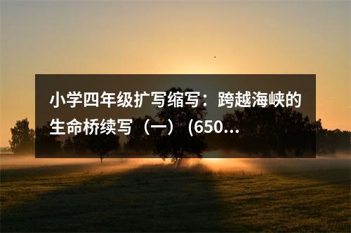 小學(xué)四年級擴(kuò)寫縮寫：跨越海峽的生命橋續(xù)寫（一） (650字)