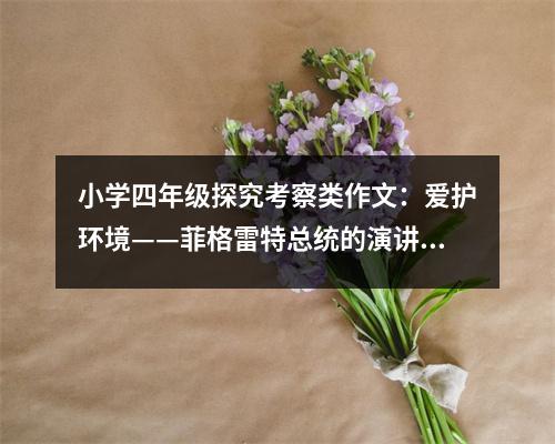小學四年級探究考察類作文：愛護環(huán)境——菲格雷特總統(tǒng)的演講稿 (450字)