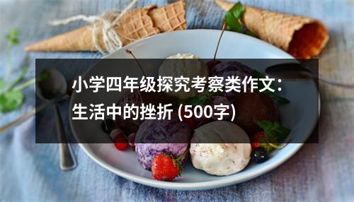 小學(xué)四年級(jí)探究考察類作文：生活中的挫折 (500字)