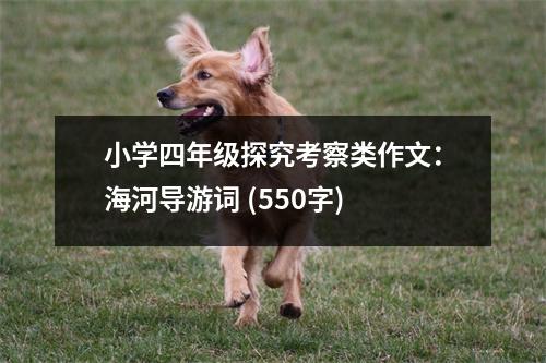 小學(xué)四年級(jí)探究考察類作文：海河導(dǎo)游詞 (550字)
