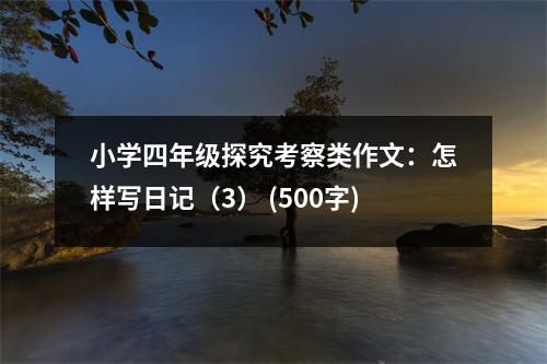 小學(xué)四年級(jí)探究考察類作文：怎樣寫日記（3） (500字)