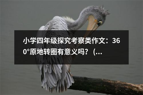 小學(xué)四年級(jí)探究考察類作文：360°原地轉(zhuǎn)圈有意義嗎？ (500字)