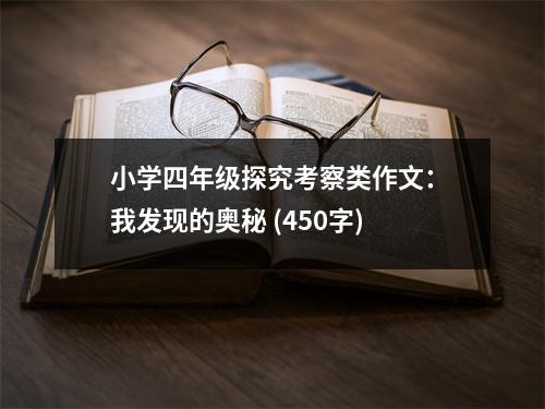小學(xué)四年級(jí)探究考察類作文：我發(fā)現(xiàn)的奧秘 (450字)