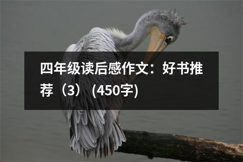 四年級讀后感作文：好書推薦（3） (450字)