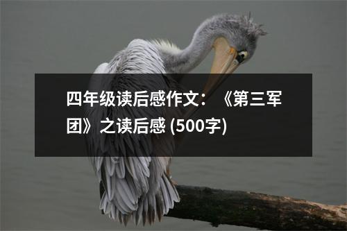 四年級讀后感作文：《第三軍團(tuán)》之讀后感 (500字)