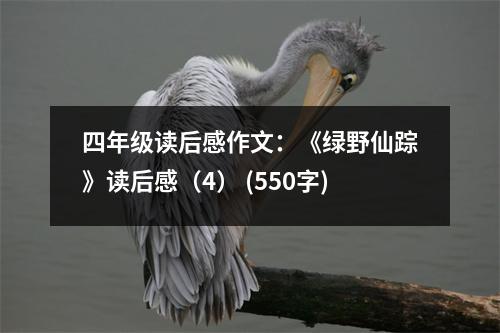 四年級讀后感作文：《綠野仙蹤》讀后感（4） (550字)