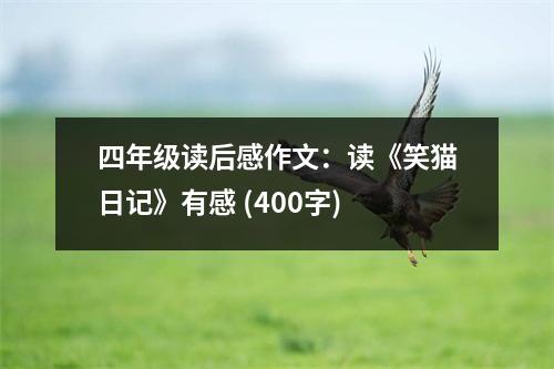 四年級讀后感作文：讀《笑貓日記》有感 (400字)