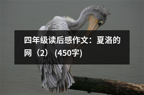 四年級(jí)讀后感作文：夏洛的網(wǎng)（2） (450字)