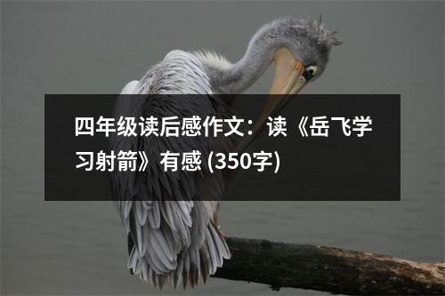 四年級讀后感作文：讀《岳飛學(xué)習(xí)射箭》有感 (350字)