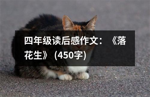 四年級(jí)讀后感作文：《落花生》 (450字)