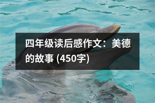 四年級(jí)讀后感作文：美德的故事 (450字)