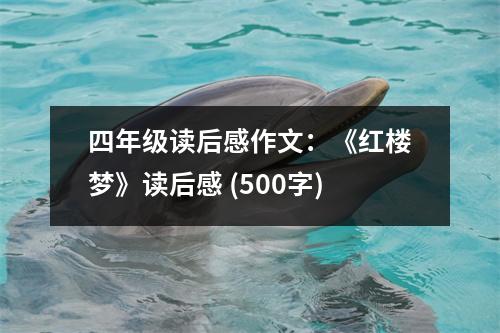 四年級讀后感作文：《紅樓夢》讀后感 (500字)