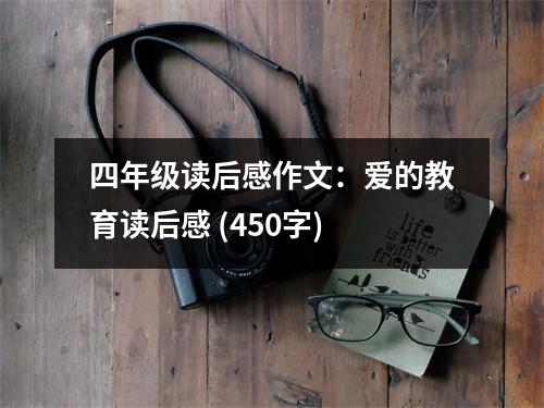 四年級讀后感作文：愛的教育讀后感 (450字)