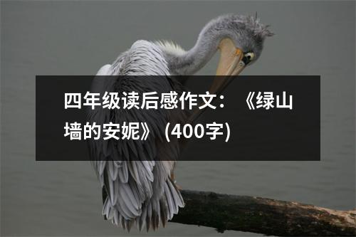 四年級(jí)讀后感作文：《綠山墻的安妮》 (400字)