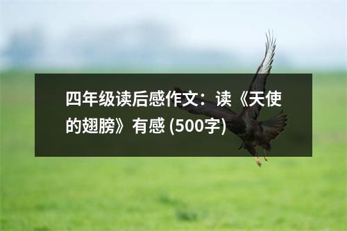 四年級讀后感作文：讀《天使的翅膀》有感 (500字)