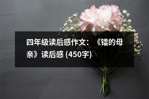 四年級(jí)讀后感作文：《鐳的母親》讀后感 (450字)