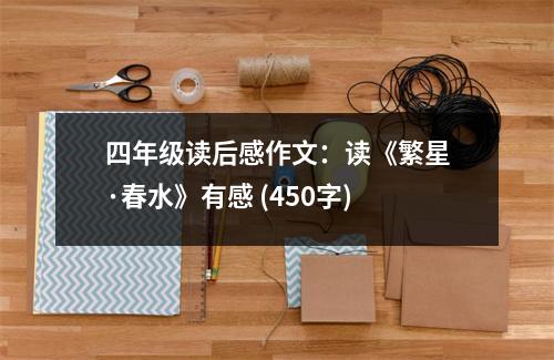 四年級讀后感作文：讀《繁星·春水》有感 (450字)