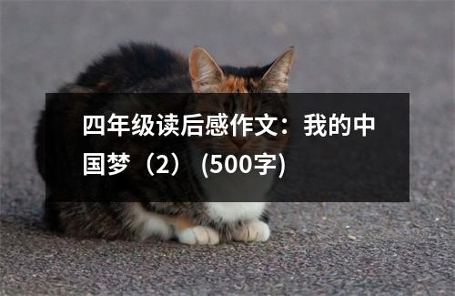 四年級(jí)讀后感作文：我的中國(guó)夢(mèng)（2） (500字)
