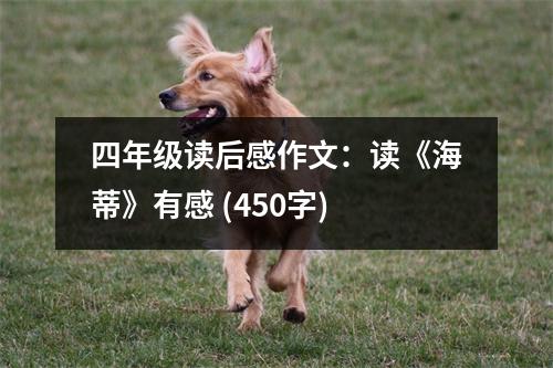 四年級(jí)讀后感作文：讀《海蒂》有感 (450字)