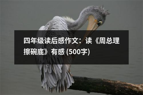 四年級讀后感作文：讀《周總理擦碗底》有感 (500字)