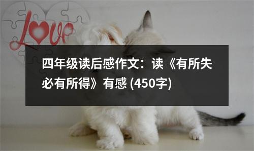 四年級讀后感作文：讀《有所失必有所得》有感 (450字)